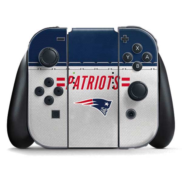NFL New England Patriots White Striped Nintendo Skins