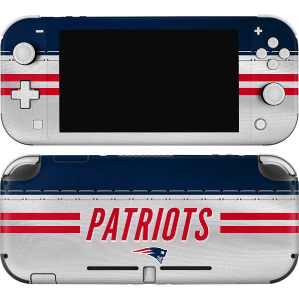NFL New England Patriots White Striped Nintendo Skins