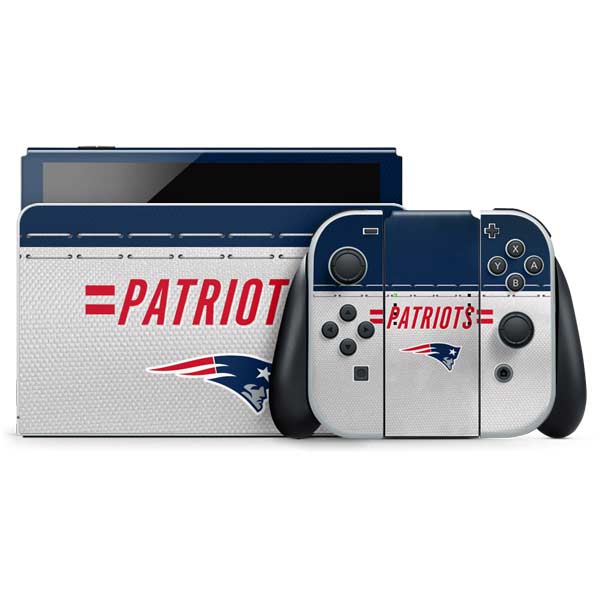 NFL New England Patriots White Striped Nintendo Skins