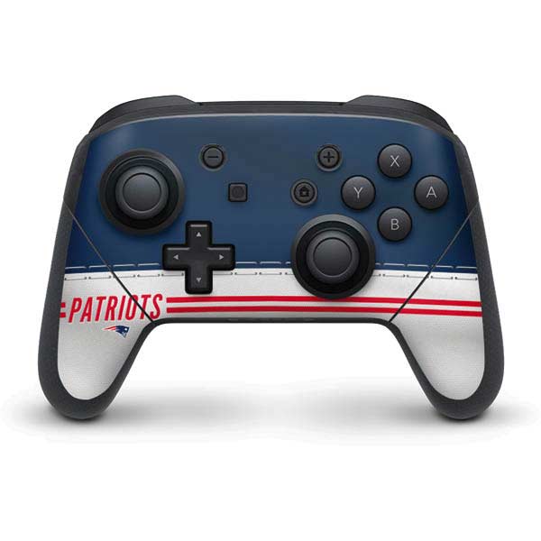 NFL New England Patriots White Striped Nintendo Skins