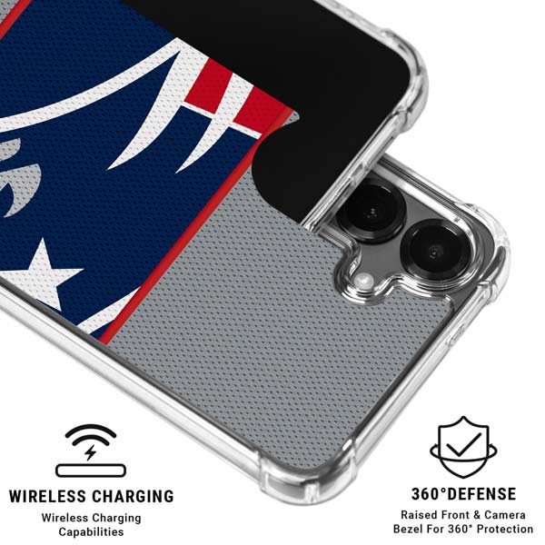 NFL New England Patriots Zone Block Galaxy S26 Clear Case