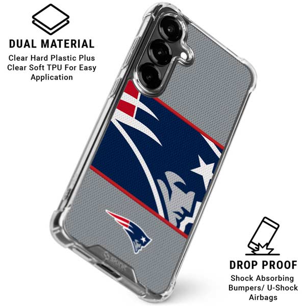 NFL New England Patriots Zone Block Galaxy S26 Clear Case