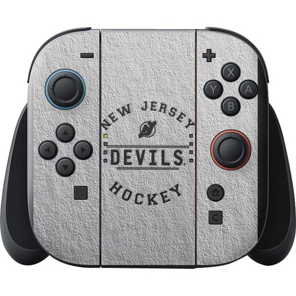 NHL New Jersey Devils Black Text Nintendo Switch 2 (2025) with Joy-Con Skin