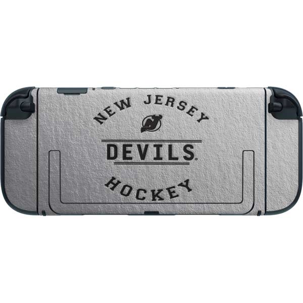 NHL New Jersey Devils Black Text Nintendo Switch 2 (2025) with Joy-Con Skin