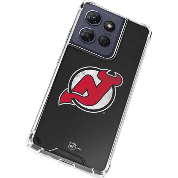 NHL New Jersey Devils Distressed Moto G Play 5G (2025) Clear Case