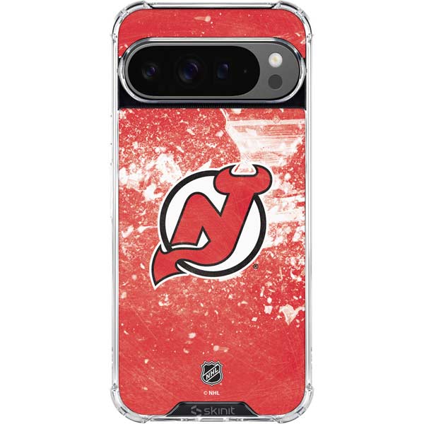 NHL New Jersey Devils Frozen Google Pixel 10 Pro Clear Case