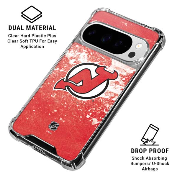 NHL New Jersey Devils Frozen Google Pixel 10 Pro Clear Case