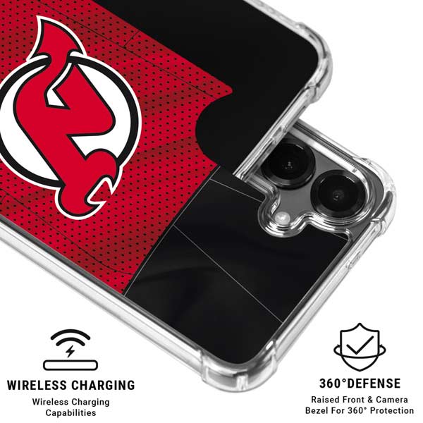 NHL New Jersey Devils Home Jersey Galaxy S26 Plus Clear Case