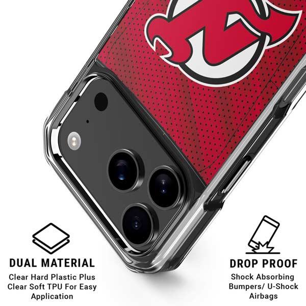 NHL New Jersey Devils Home Jersey iPhone 17 Pro Clear Case