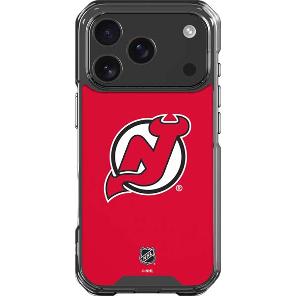 NHL New Jersey Devils Solid Background iPhone 17 Pro Clear Case