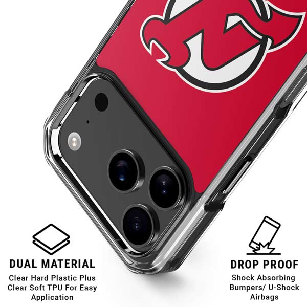 NHL New Jersey Devils Solid Background iPhone 17 Pro Max MagSafe Case
