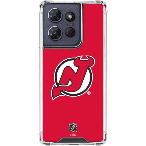 NHL New Jersey Devils Solid Background Moto G 5G (2025) Clear Case