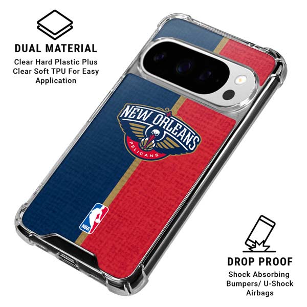 NBA New Orleans Pelicans Canvas Google Pixel 10 Pro XL Clear Case