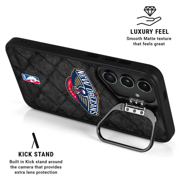 NBA New Orleans Pelicans Dark Rust Galaxy S26 Kickstand Case