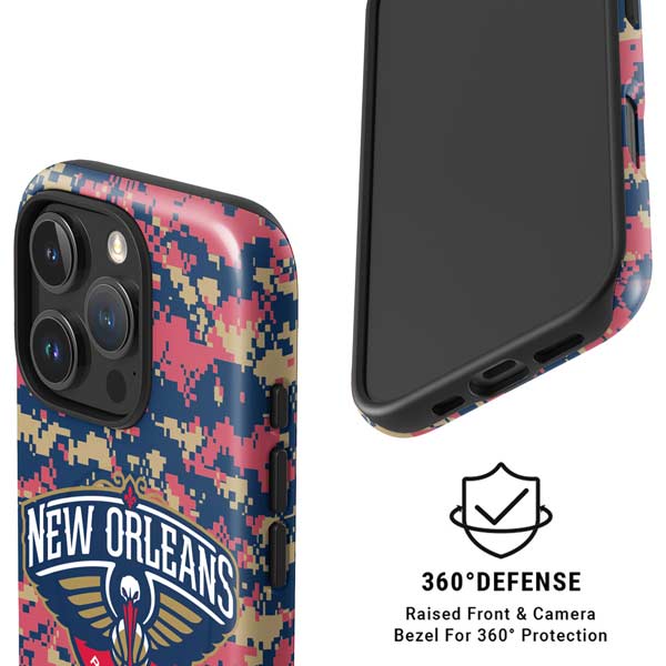 NBA New Orleans Pelicans Digi Camo iPhone 16 Pro Magsafe Impact Case