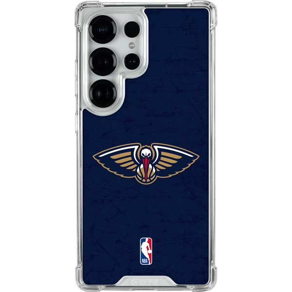 NBA New Orleans Pelicans Distressed Galaxy S25 Ultra Clear Case