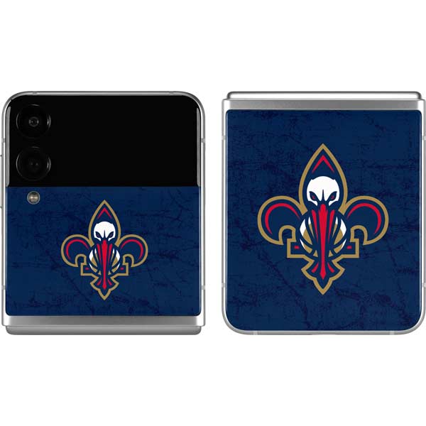 NBA New Orleans Pelicans Distressed Galaxy Z Flip4 5G Skin