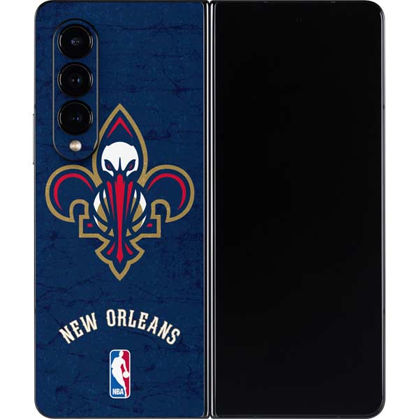 NBA New Orleans Pelicans Distressed Galaxy Z Fold4 5G Skin