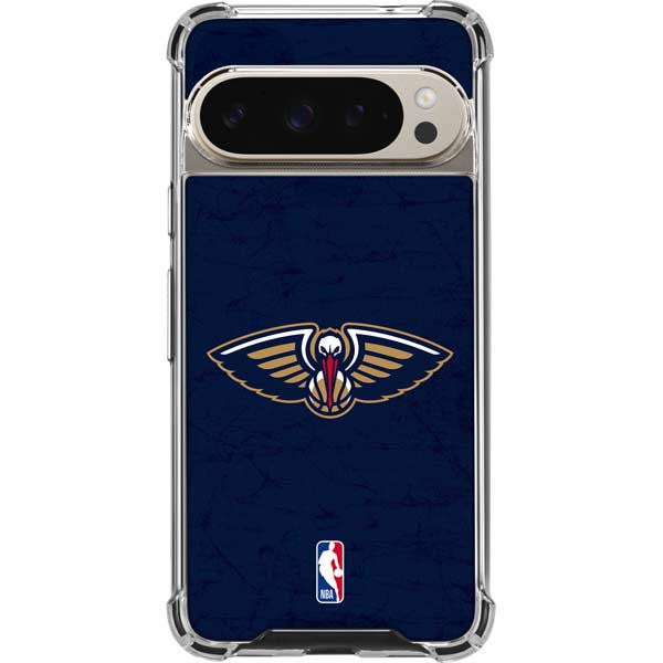 NBA New Orleans Pelicans Distressed Google Pixel 9 Pro XL Clear Case