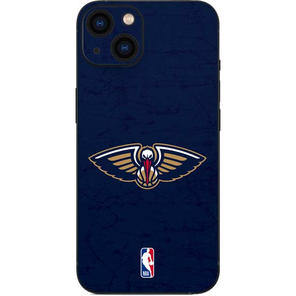 NBA New Orleans Pelicans Distressed iPhone 15 Skin