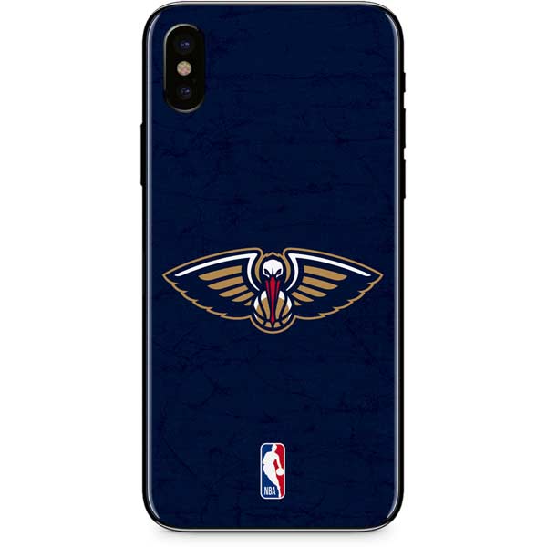 NBA New Orleans Pelicans Distressed iPhone XS Skin