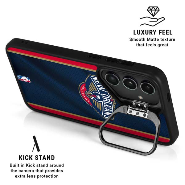 NBA New Orleans Pelicans Jersey Galaxy S26 Plus Kickstand Case
