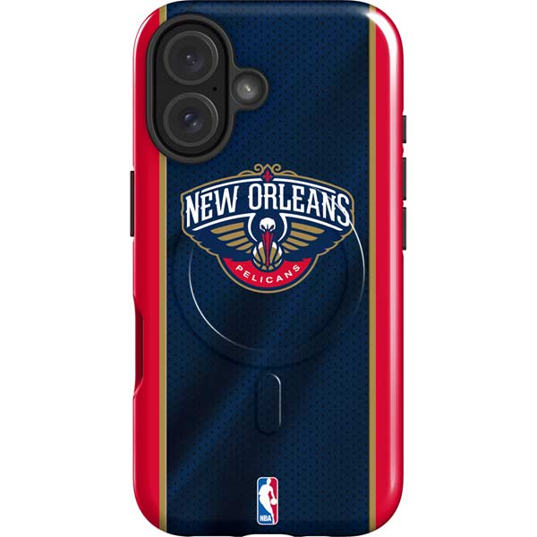 NBA New Orleans Pelicans Jersey iPhone 16 Magsafe Impact Case