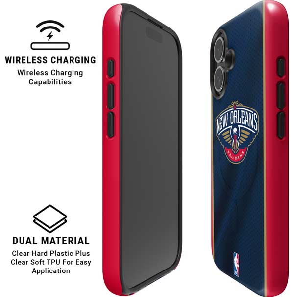 NBA New Orleans Pelicans Jersey iPhone 16 Magsafe Impact Case