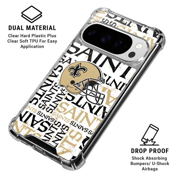 NFL New Orleans Saints - Blast Google Pixel 10 Pro XL Clear Case
