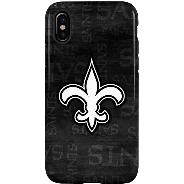 NFL New Orleans Saints Black & White iPhone XS Pro Case
