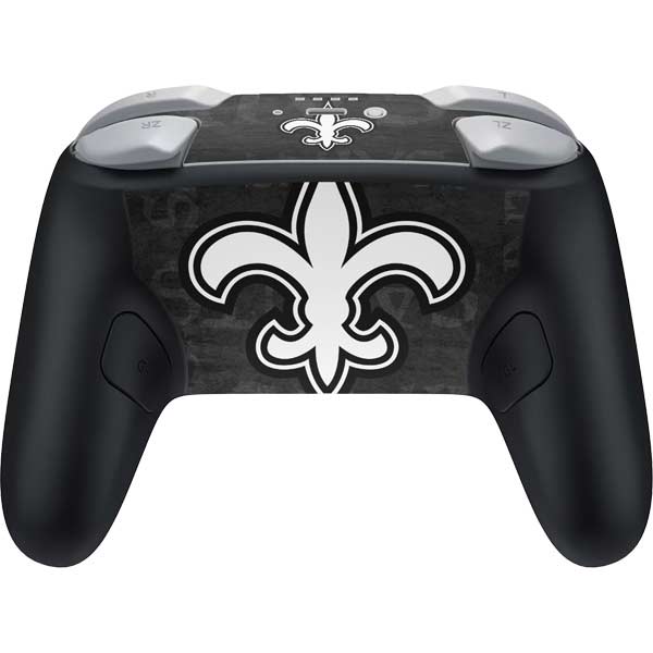 NFL New Orleans Saints Black & White Nintendo Switch 2 (2025) Pro Controller Skin
