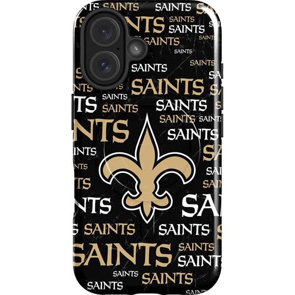NFL New Orleans Saints Black Blast iPhone 17 Magsafe Impact Case