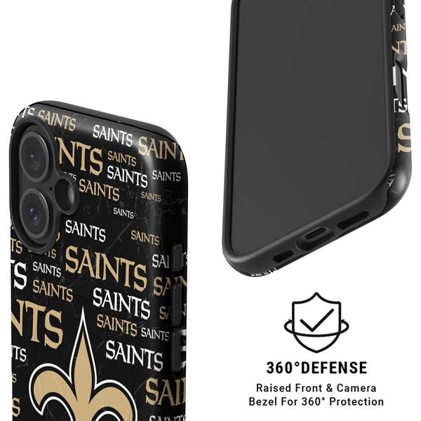 NFL New Orleans Saints Black Blast iPhone 17 Magsafe Impact Case