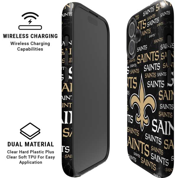 NFL New Orleans Saints Black Blast iPhone 17 Magsafe Impact Case