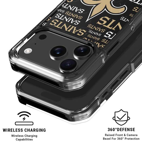 NFL New Orleans Saints Black Blast iPhone 17 Pro Max MagSafe Case