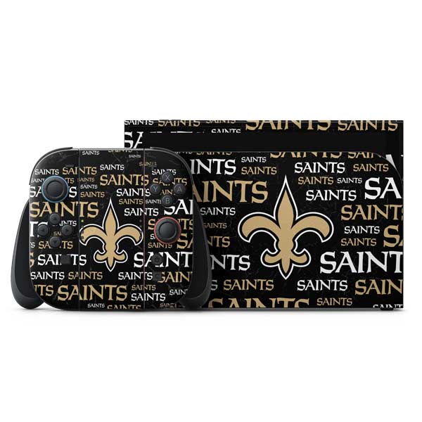 NFL New Orleans Saints Black Blast Nintendo Switch 2 (2025) with Joy-Con Skin