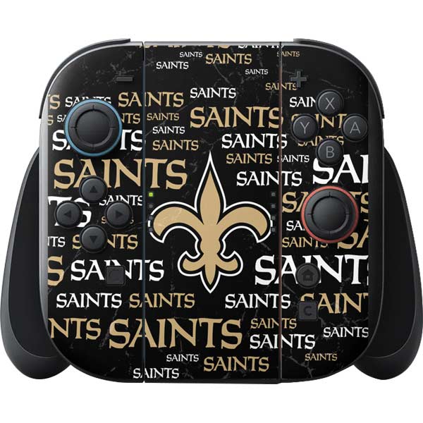 NFL New Orleans Saints Black Blast Nintendo Switch 2 (2025) with Joy-Con Skin
