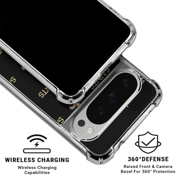 NFL New Orleans Saints Blitz Series Google Pixel 10 Pro XL Clear Case