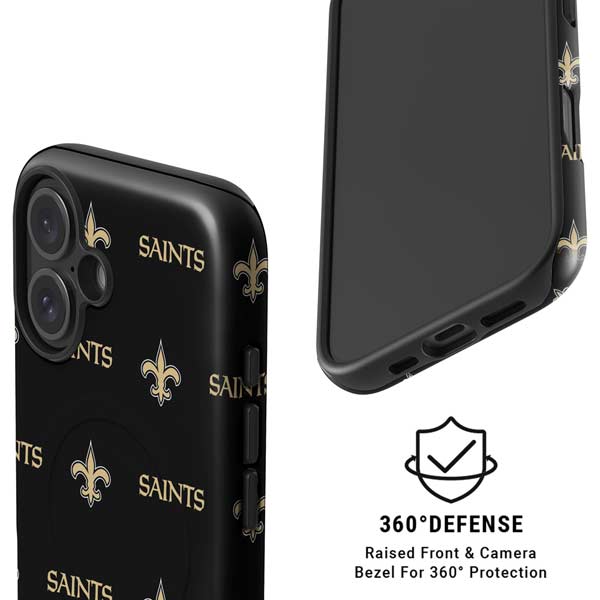 NFL New Orleans Saints Blitz Series iPhone 16 Magsafe Impact Case