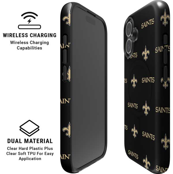 NFL New Orleans Saints Blitz Series iPhone 16 Magsafe Impact Case