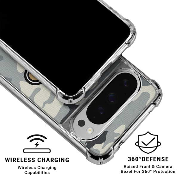 NFL New Orleans Saints Camo Google Pixel 10 Pro Clear Case