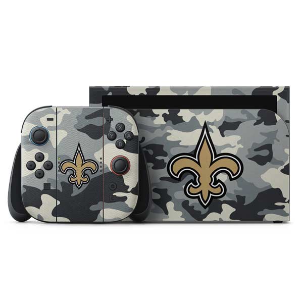 NFL New Orleans Saints Camo Nintendo Switch 2 (2025) with Joy-Con Skin