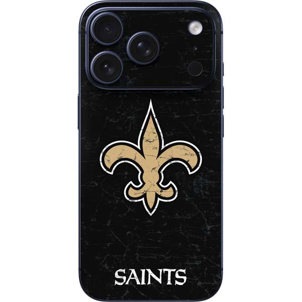 NFL New Orleans Saints Distressed iPhone 17 Pro Skin