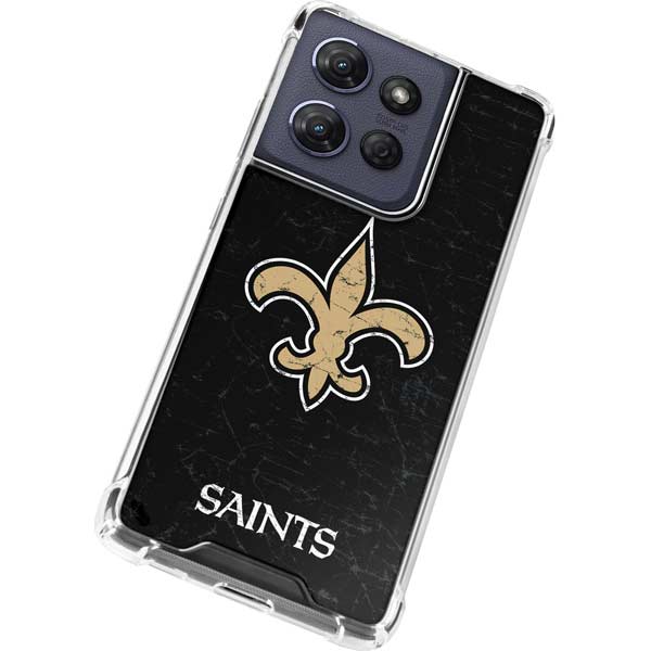 NFL New Orleans Saints Distressed Moto G Power 5G (2025) Clear Case