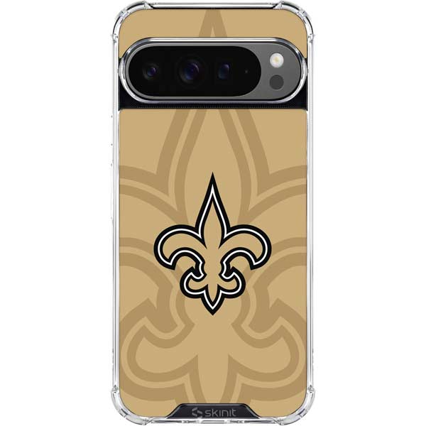 NFL New Orleans Saints Double Vision Google Pixel 10 Pro Clear Case