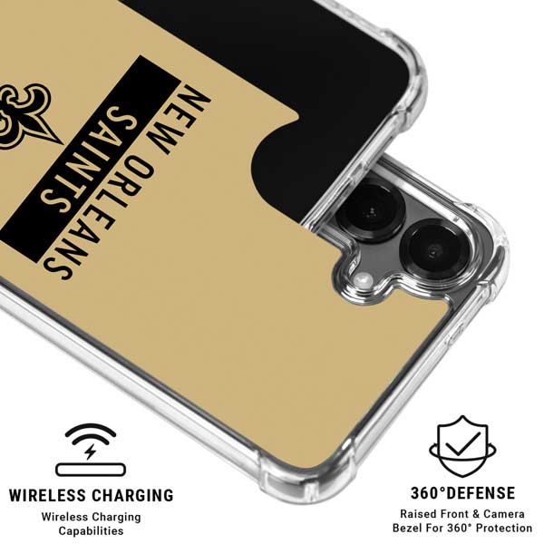 NFL New Orleans Saints Gold Performance Series Galaxy S26 Clear Case