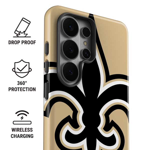 NFL New Orleans Saints Large Logo Galaxy S26 Ultra Impact Case