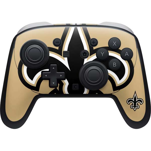 NFL New Orleans Saints Large Logo Nintendo Switch 2 (2025) Pro Controller Skin