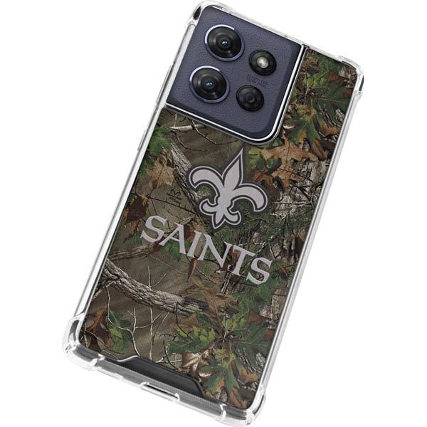 NFL New Orleans Saints Realtree Xtra Green Camo Moto G Power 5G (2025) Clear Case