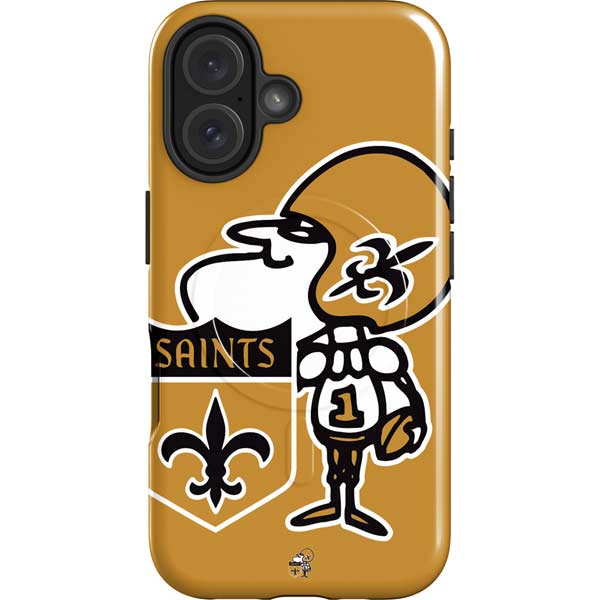 NFL New Orleans Saints Retro Logo iPhone 16 Plus Magsafe Impact Case